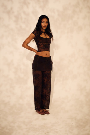 LACE APRON TROUSERS