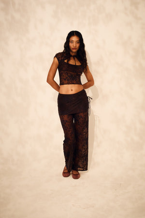 LACE APRON TROUSERS