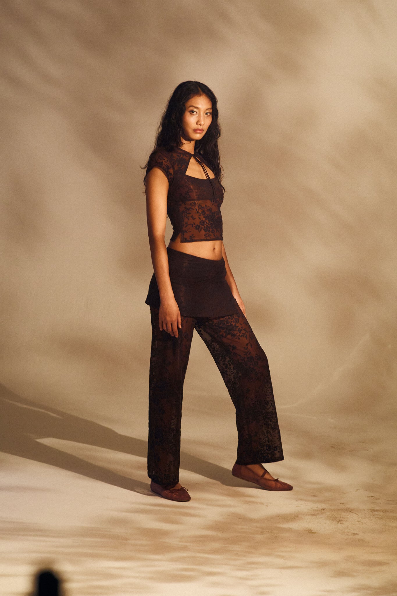 LACE APRON TROUSERS