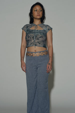 LACE BOW TEE