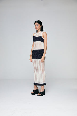 KNIT AND PROMISE Maxi Dress -  White Shell