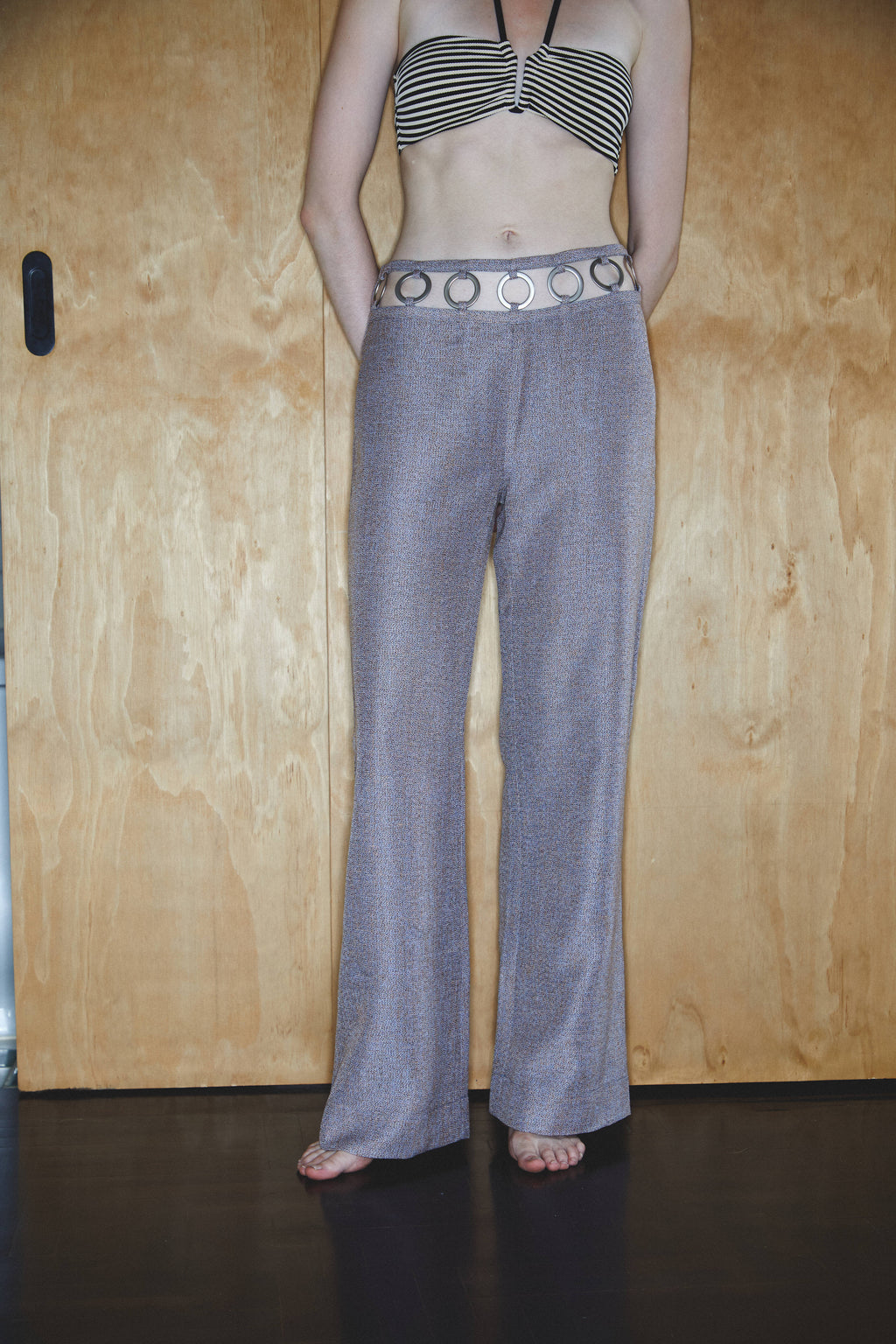 Marble Metal ring trousers